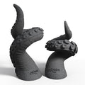 Octopus Candlestick Holders True Natural Reclaimed Stone, Set of 2 Premium Reclaimed Stone Candlestick Holder for Wedding Dinning Party, Candle Stand for 3/4 inch Thick Candles Color Black