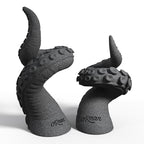 Octopus Candlestick Holders True Natural Reclaimed Stone, Set of 2 Premium Reclaimed Stone Candlestick Holder for Wedding Dinning Party, Candle Stand for 3/4 inch Thick Candles Color Black