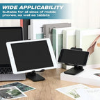 Wonderjune 12 Pcs Cell Phone Stand for Desk Phone Holder Stand Foldable Angle Height Adjustable Portable Holder Tablet for Office Travel Photography (Black) - color: Black