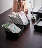 Yamazaki Home Tower Space Saving Vanity Tray - 3.5" X 3.5" - Steel - color: Black, size: 3.5" x 3.5" x 1.6"