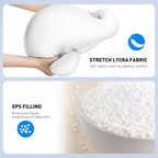 AboveTEK Tablet Pillow Stand for Bed, Hands-Free 360° Adjustable iPad Pillow Holder for Lap Reading w/Soft Bean Bag, Ideal Gift for Mom, Fits 4.7" to 12.9" Tablet, Phone, Kindle, White - color: White