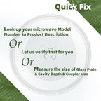 12.75" Microwave Plate Replacement for WB49X10129 GE Microwave Glass Plate, LG 3390W1A027A and Kenmore Microwave Glass Plate 1B71961H Compatible With WP8172138 12 3/4 inch Whirlpool Microwave Plate - size: 12.75" Small Coupler Hole
