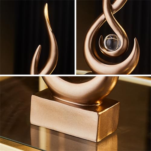 AWNR Abstract Art Deco Decor Statues for Home,Shelves,Table,Living Room, Dining Room,Modern Sculpture Decoraciones of Homes for Sale (Bronze) - color: Bronze