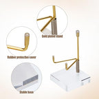 6pc Rock Display Stand, Adjustable Metal Arms Display Stand with Base Crystal Display Stand Small Rock Collection Display Mineral Display Easel for Crystal Gemstones Geodes Fossils (Clear Acrylic) - color: Clear Acrylic