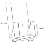 NIUBEE 2 Pack 8.5'' x 5.5'' Acrylic Bi-fold Brochure Holder,Clear Plastic Counter top Flyer Organizers - size: 8.5" x 5.5", style: 2 Pack