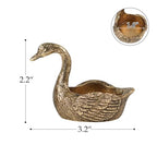 NIKKY HOME Gold Swan Tealight Candle Holders Set of 2, Centerpiece Table Decorations, Decorative Metal Stand for Tea Light Candles, Votive Candles