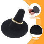 10 Pcs Ring Display Stand Black Velvet Ring Holder Single Rings Organizer For Selling Jewelry Display Stand For Rings Storage