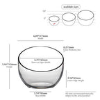 WGVI Clear Slant Cut Bowl Glass Vase, Glass Terrarium, Candy Dish, Glassware, Slant Open: 7". Height: 6" x 2.7". Base: 4" (1 Piece) - size: Slant Bowl 6"H