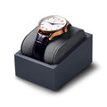 Oirlv Premium Leather Single Watch Display Stand Bracelet Wrist Watch Showcase Jewelry Display Holder(Grey) - color: Grey