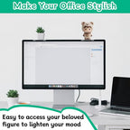4PCs Acrylic Display Risers Stand Computer Monitor Clear Display Shelf Computer Screen Decor for Mini Figurine Home Office Desk Figures Organizer