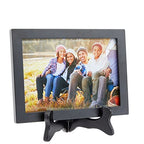 Juvale Wooden Plate Stands for Display - Plate Holders for Showcasing Collectible Items - Photo & Artwork Picture Holders for Tables - Lightweight & Sturdy Wood Display Stand - 6-Pack, 6 in, Black