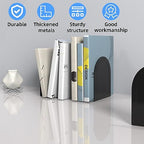 Book Ends Metal BookEnds Universal Economy Bookend - color: Black, size: 1 pair