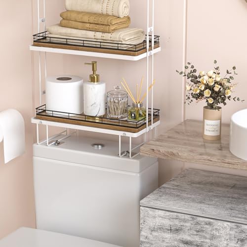 Bathroom Toilet Tank Tray, 13" Wood Toilet Paper Storage Basket Tray Back of Toilet Basket Organizer,Vanity Tray for Perfume Makeup Candle Decor, Black & Farmhouse Brown - color: Black & Farmhouse Brown, size: 13" x 6.5" x 1.5"