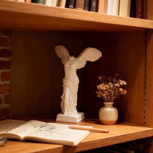 5 Inch Winged Victory of samothrace Statue, Resin White Art Greek & Roman Mythology Classical Goddess Winged Victory Sculpture for Home Decor,Goddess of Victory Samothrace Statue - style: Samothrace Statue
