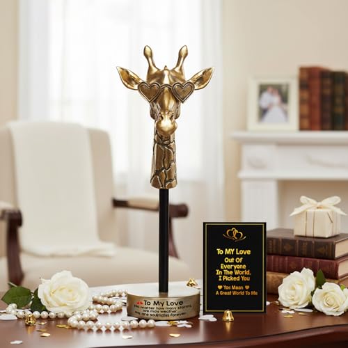 Birthday Gifts for Boyfriend Girlfriend, To My Love Handmade Emotional Exquisite Giraffe, Funny Cute Anniversary Present for Him, Romantic I Love You Gifts for Husband Wife Couple - style: To My Love