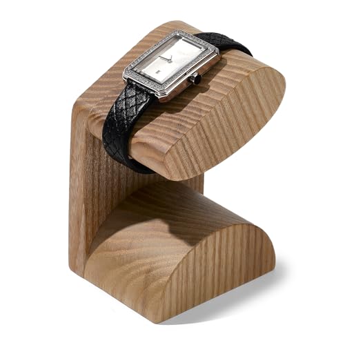 Solid Wood Watch Display Stand T-bar Watch Stand Jewelry Holder Stand Watch Holder Organizer For Men And Women Watch Holder (Light Color) - color: Light Color