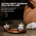 TEHAUX 100pcs Aluminum Tea Lights Cups with Wicks, Empty Tea Light Candle Tins for Candle Making Supplies, Silver Metal Tealight Holders for DIY Crafts and Party Decor (1.5 Inch)