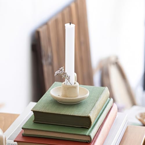 Candle Holder, 2PCS Halloween Nordic Style Ceramic Taper Candlesticks Holders Coffee Table Decor, Christmas Weddings, Desktop Ornaments Home Decor