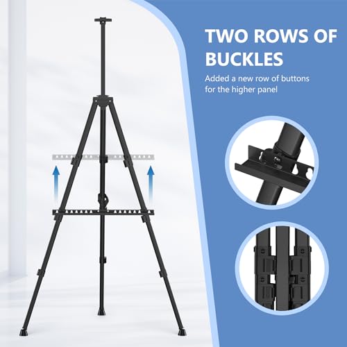 Art Painting Display Easel Stands - Portable Adjustable Aluminum Metal Tripod Artist Easels with Bags, Extra Sturdy for Table-Top/Floor Painting, Drawing, and Displaying, Black 4 Pack - style: Black - 4pack