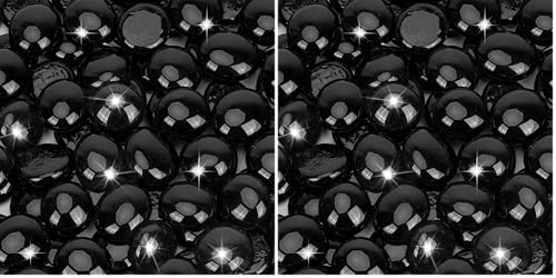 Mr. Fireglass 10 Pound Fire Glass Beads, 1/2" Reflective Round Fire Glass Drops for Fireplace Fire Pit & Lanscaping, High Luster Onyx Black (Pack of 2) - color: Onyx Black, size: 1/2 inch, 10 Pounds (Pack of 2)