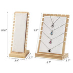 Necklace Display Stands for Selling Necklace Holder Necklace Display Storage Jewelry Display Storage Set 3PCS (Beige) - color: Beige