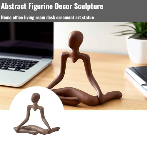 Modern Abstract Sculpture for Home Decor Contemporary Art Statue Minimalist Decorative Figure - color: Brown
