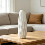 12 Inch White Vase Ceramic Flower Vase, Tall Vases for Pampas Grass, Home Decor, Modern Textured Vases for Living Room Decorations,Table Centerpieces,Shelf,Farmhouse Small Ceramic Vase - style: Shape 6