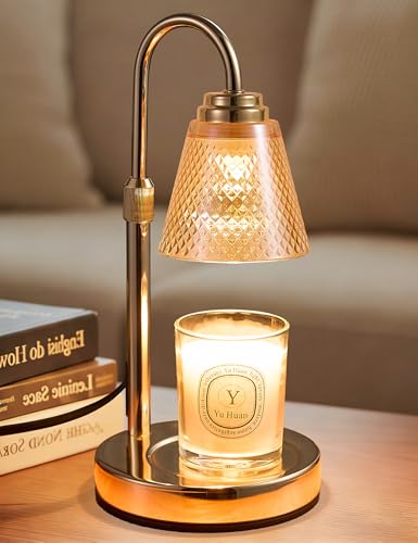 Candle Warmer Lamp with Timer Dimmer, Birthday Gifts for Mom Women Friend Sister, House Warming Gifts, Wax Melt Warmer, Office Apartment Dorm Room Home Decor - color: Gold