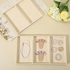 Yolev Jewelry Organizer Tray Stackable Velvet Jewelry Trays,Drawer Inserts Earring Organizer Adjustable Velvet Box Tray Earring Necklace Storage Ring Bracelet Display Case