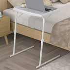 Allpop Max TV Tray Table, Large TV Dinner Tray for Eating, Adjustable Tray Stand on Couch & Bed, Folding Laptop Table with 6 Heights & 3 Tilt Angles, White - color: White, size: Allpop-Max TV Tray