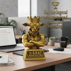 Muscle Goat Trophy – 9" G.O.A.T. with Muscle Resin Award for Fantasy Football, Office Desk, Best Player Trophy
