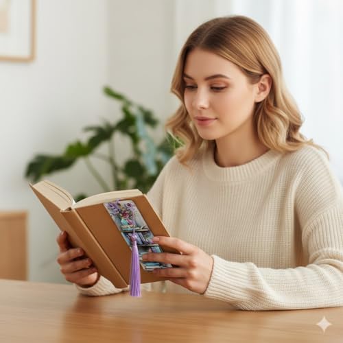 Colorful Art Flower Bookshelf Bookmark - Romantic Artsy Vibe Bookmarks, Perfect Reading Gift for Book Lovers, Bookworms and Friends (4PC Flower) - style: 4PC Flower