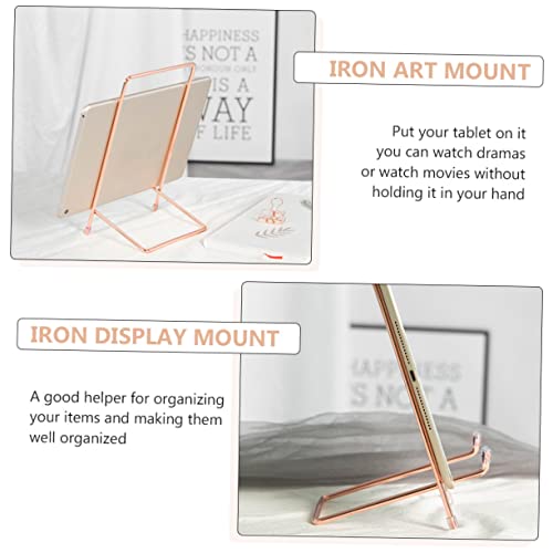 1pc Minimalist Iron Desktop Display Stand for Tablets Artwork and Books Metal Holder for Decor