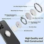 Syncwire Cell Phone Ring Holder Stand, 360 Degree Rotation Finger Ring Kickstand with Polished Metal Phone Grip for Magnetic Car Mount Compatible with iPhone, Samsung, LG, Sony - Silver - color: Silver, size: 1 Pack