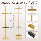 Adjustable Tabletop Easel Stand for Picture Frames up to 29" H - Metal Frame Holder Stand for Sign, Artwork, Canvas Display - Compact Black Small Easel Stands for Home Office Galleries (Golden)