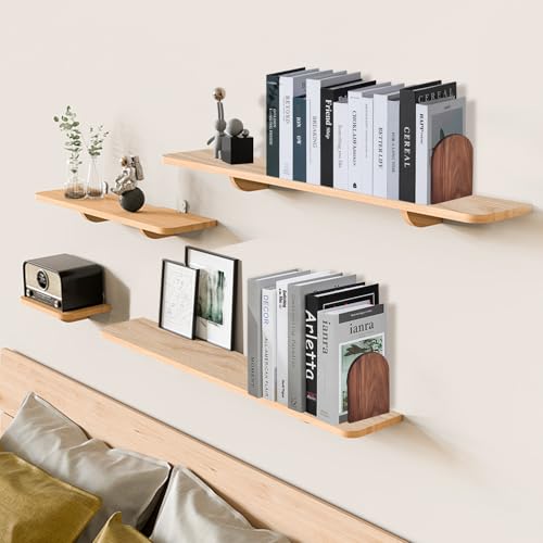 Book Ends, Large Sturdy Wooden Bookends for Shelves - Heavy Duty Non-Slip Book Organizers, Decorative Bookend Holders for Home Office, Library, Black Walnut Universal Economy Bookend, 1 Pair - color: Black Walnut, size: Large