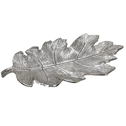 BBH Home's Handmade Silver Novelty Shaped Aluminium Tray 8.26 x 4.13 x 0.9 AMBBVK053AB2020 - color: Silver