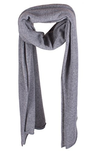 Love Cashmere Women's 100% Cashmere Wrap Scarf - hand made in Scotland RRP $350 - color: Light Gray