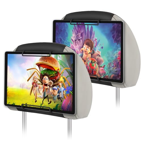 WONNIE 2 Pack Car Headrest Holder for 10-12.9" Large Size Tablets - size: 2 Pack- fits 10-12.9" tablet