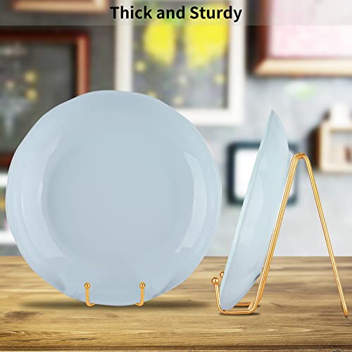 IBosins 5 Pack 6 Inch Plate Holder Display Stands, Metal Gold Frame Stand for Picture, Book, Photo Easel, Creation, Collectibles - color: Gold, size: 6 Inch