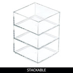 iDesign Clarity Plastic Drawer Organizer, Storage Container for Kitchen Gadgets, Corks, Sticky-Notes, Clips in Pantry, Cabinets, Countertops, 4" x 4" x 2" - Clear,X-Small - size: XS