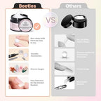 Beetles 3D Gel Nail Art-Snowy Cone 5 in 1 Non-Sticky Hand Extension with Rhinestones & Pearls & Glue Double-Head Pen for Women DIY Salon,White Solid Builder Nail Gel, UV&LED Lamp Cured Needed - color: B1-White Solid Builder Nail Gel