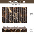 Luxury Marble Soap Dish Tray,Rectangle Stone Marble Soap Tray,Self Draining Soap Holder for Bathroom, Kitchen (Black Gold) - color: Black Gold