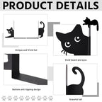 Geelin Stretching Black Cat Metal Bookends Set of 2 Styles Book Ends for Shelves Decorative Bookshelf Home Office Desk Bookshelf Decor Gift for Cat Lovers and Reading Enthusiasts - style: Stretching Cat