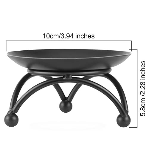 Pillar Candle Holder, Iron Candle Stand, Candle Plate, Candlesticks for Pillar Candles, Black Candle Tray for Party Wedding Table Home Decoration (Set of 3) - color: Black - Set of 3