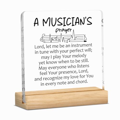 Music Lover Gift Musicians Gifts Graduation Gifts for Music Teacher Music Lover Office Home Desk Shelf Decor Acrylic Sign