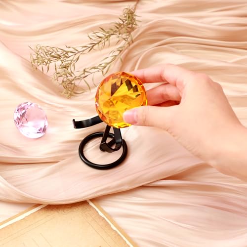 Shimeyao 4 Pcs Metal Crystal Heart Stone Stand Crystal Ball Holder Rock Display Stand Mineral Specimen Display Easel Holder for Gemstones Fossils Agate Slabs Plates (Black,2 x 2.36 x 2.56 Inch) - color: Black, size: 2 x 2.36 x 2.56 Inch