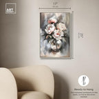 Art Remedy Glass Vase Flowers Canvas Luxury Floral Art, Silver Frame, 16" x 24" - color: Silver Frame, size: 25"L x 17"W