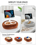 Miledi Tablet Pillow Stand, Compatible with 4.7"-12.9" Kindle, iPad, Phone/Tablet, 360° Rotating Phone Holder for Bed, Detachable Bowl, Reading and Relaxation on Bed (Terracotta) - color: Terracotta