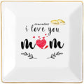Gifts for Mom from Daughter Birthday Gift for Women Mothers Day Gifts Fun Presents Moms Grandma Sister in Law Best Jewelry Dish Unique Trinket Tray Ring Holder, Remember I Love You Mom - color: MOM